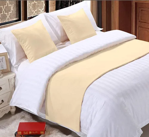 Miniatura 8 de Elegant Decor Camino de cama de algodón egipcio de 800 hilos, 1 pieza y 2 fundas de cojín a juego, tamaño Cal-King [blanco sólido] (borgoña, Queen)