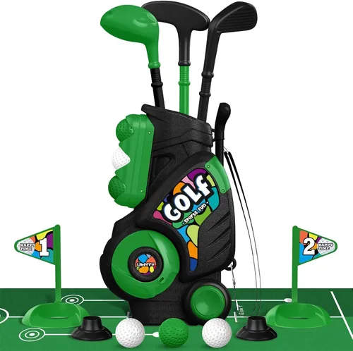 Miniatura 11 de Liberry Juego de Golf para Niños Pequeños de 2, 3 y 4 años Niños Niñas, Juego Mejorado de Palos de Golf para Niños con Carrito, Tapete de Putting