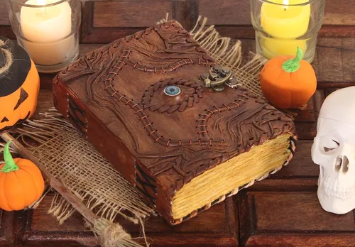 Miniatura 2 de Hocus Pocus Libro de las Sombras, Libros de Hechizos Grimorio Accesorio Decoraciones de Halloween de Bruja, Libro de las Sombras Libro de Hechizos