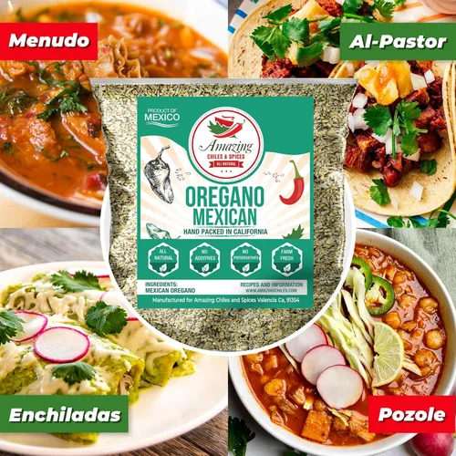 Miniatura 2 de Orégano mexicano seco (5 onzas) - Hojas enteras de orégano mexicano, condimento a granel de orégano fresco y fragante para pasole, guisos, salsa