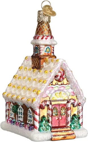 Miniatura 7 de Old World Christmas Adorno de Granero de Pan de Jengibre Soplado en Vidrio para Árbol de Navidad, Decoración Navideña Artesanal, Colección de Pan