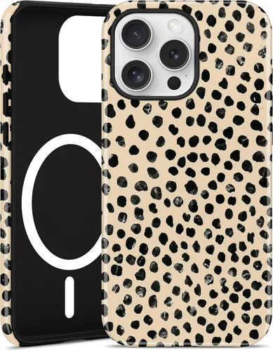 Miniatura 21 de Jusy Compatible con MagSafe Brown Tortoise Shell Print Phone Case para iPhone 7/8/SE, funda protectora magnética de lujo de TPU suave