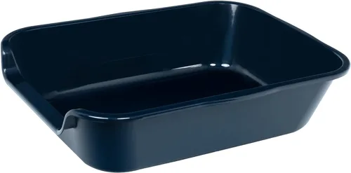 Miniatura 24 de 1 paquete de caja de arena extra grande para gatos (material ABS), corral de arena para gatos mayores de entrada baja para gatos geriátricos