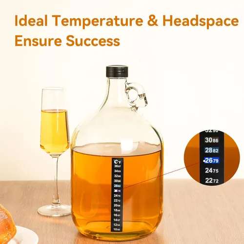 Miniatura 5 de Mead Making Kit para principiantes – Juego completo de iniciación de elaboración casera con suministros reutilizables, tarro de fermentación de vino