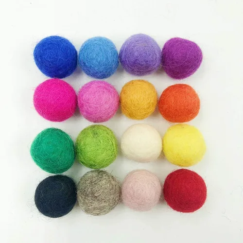 Miniatura 3 de Bolas de lana de fieltro Pom Pom Balls 0.8 in 150pc Fieltro Garland Suministros Suministros Lana Fieltro Bolas