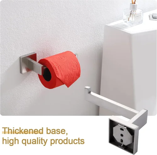 Miniatura 3 de KOKOSIRI Portarrollos de papel higiénico de níquel cepillado, portarrollos de papel higiénico de acero inoxidable para cocina, baño, dispensador