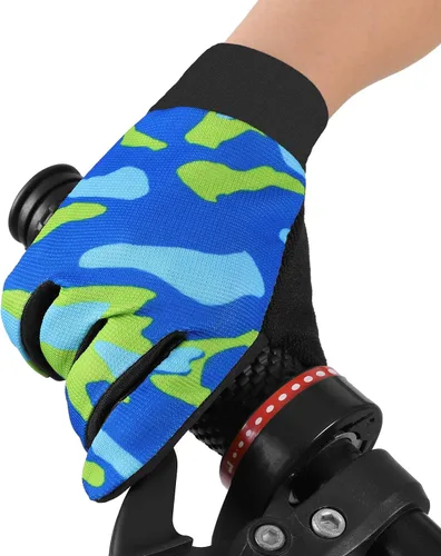 Miniatura 6 de Accmor Guantes de ciclismo para niños, transpirables, antideslizantes, guantes de dedo completo para niños, ciclismo, escalada, equitación, ciclismo