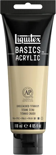 Miniatura 71 de Liquitex BASICS Pintura Acrílica, Botella de 400ml (13.5 oz), Blanco Titanio Titanio Blanco