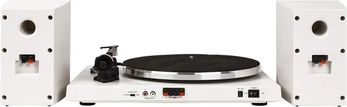 Miniatura 2 de Crosley T150A-WH - Moderno sistema de tocadiscos Bluetooth de 2 velocidades con brazo de tono ponderado variable y altavoces estéreo, color blanco