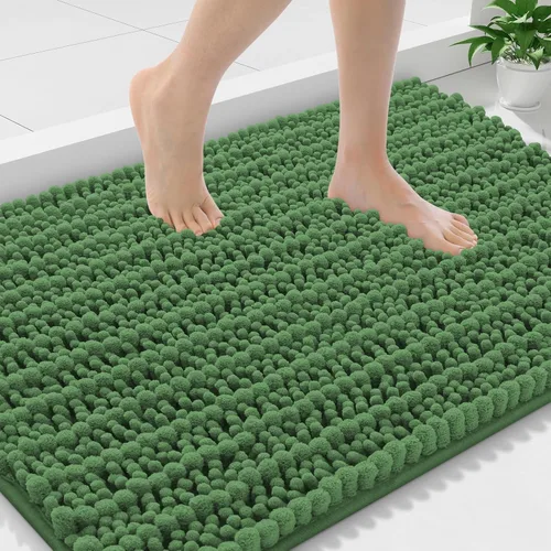 Miniatura 294 de Smiry Alfombras de Baño 24x16 pulgadas, Alfombras de Baño de Chenilla Extra Suaves y Absorbentes, Respaldo de Goma Antideslizante, Lavable a Máquina