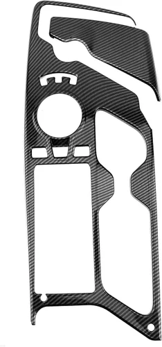 Miniatura 2 de YOUTOOCAR 2 cubiertas para panel de palanca de cambios compatibles con accesorios Kia EV6 2022-2026 (patrón de fibra de carbono)