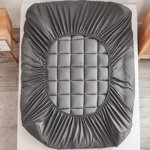 Miniatura 4 de Funda de colchón con elásticos que se estira hasta 18 pulgadas de profundidad, se adapta a colchones de 8"-21" pulgadas, cubrecolchón refrescante