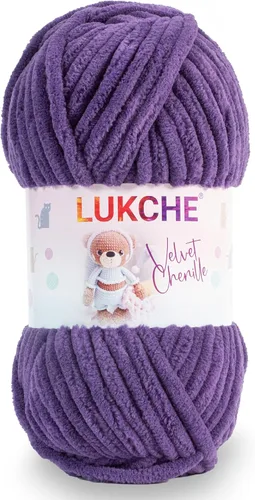 Miniatura 11 de Hilado de chenilla de terciopelo para amigurumi y punto de crochet súper voluminoso 100 gr (69,0 m) (Grosor del hilo 8 mm) (Verde espárrago) 1