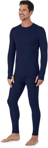 Miniatura 3 de Cuddl Duds Conjunto de 2 piezas de manga larga y capa base de pantalón para hombre, absorbe la humedad