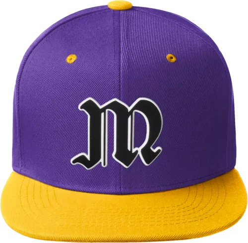 Miniatura 127 de Daxton Gorra clásica con visera de billete plano con letras del alfabeto inglés antiguo de la A a la Z