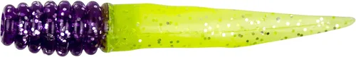 Miniatura 20 de Bobby Garland Slab Slay'R Señuelo de pesca de plástico suave para crappie, equipo de pesca y accesorios, 2 pulgadas, Chartreuse Silver Chartreuse