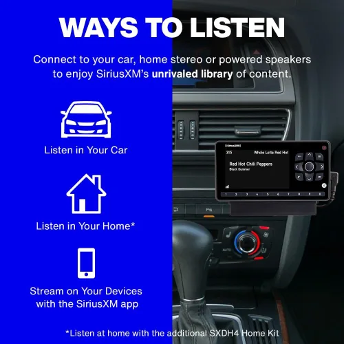Miniatura 6 de SiriusXM SXEZR1V1 Onyx EZR Radio Satelital con Kit de Vehículo - Disfruta de SiriusXM en tu Sistema de Audio de Coche Existente y Más con Esta Radio