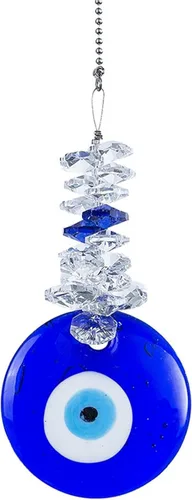 Miniatura 10 de Atrapasoles de ángel azul para decoración de mal de ojo, dije de mal de ojo colgante para ventana de coche, regalo de Navidad, decoración del hogar