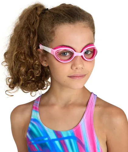 Miniatura 5 de ARENA Unisex Kids Junior Air Mirror Swim Goggles for Swimming Ages 6 to 12 Air Seals Anti-Fog Coated Lens Adjustable Strap Claro/rosa