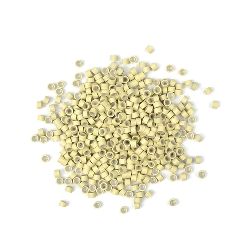 Miniatura 12 de 200 cuentas de oropel forradas de silicona de 0.157 in para extensiones de cabello (negro)