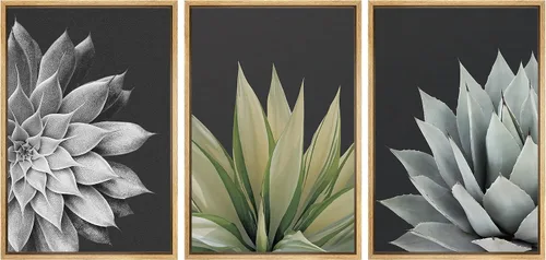 Miniatura 124 de SIGNWIN Lienzo enmarcado para pared, juego de arte abstracto de serenidad costera, ilustraciones abstractas junto al mar, arte moderno, decorativo
