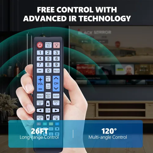 Miniatura 4 de PZL AA59-00600A Reemplazo para control remoto Samsung TV PN43E450A1F 5+ Series 530 535 PN51E535A3FXZA TM1240 PN51E535A3F PN51E450A1F PN51E530A3F