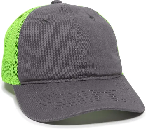 Gorra para Exterior con Malla en la Parte Posterior Carbón/verde neón