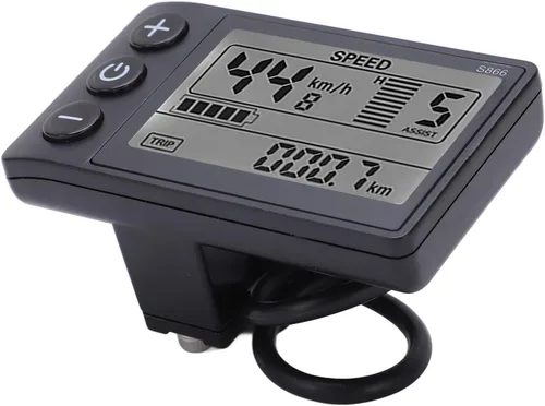 Miniatura 8 de Computadora de bicicleta, velocímetro de bicicleta S866, medidor de pantalla LCD, IP65, impermeable, odómetro de ciclismo, 24 V, 36 V, 48 V, panel