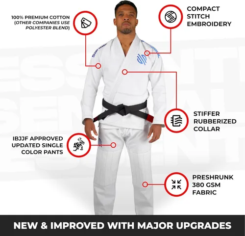Miniatura 4 de Sanabul Essentials V.2 Ultra Light BJJ Jiu Jitsu Gi (ver guía especial de tallas)