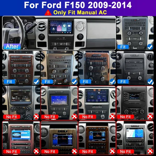 Miniatura 2 de Radio de coche 4G+64G para Ford F150 2009-2014: actualización Android 15 9 "pantalla táctil estéreo unidad principal inalámbrica CarPlay Android