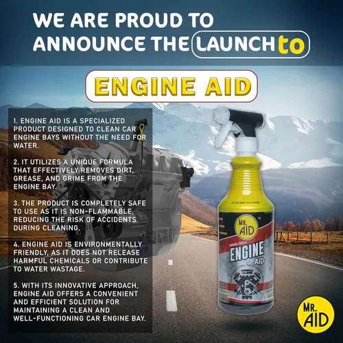 Miniatura 3 de Engine AID limpia eficazmente las bahías del motor del automóvil sin necesidad de agua, fórmula diseñada para eliminar la suciedad, aceites y grasa