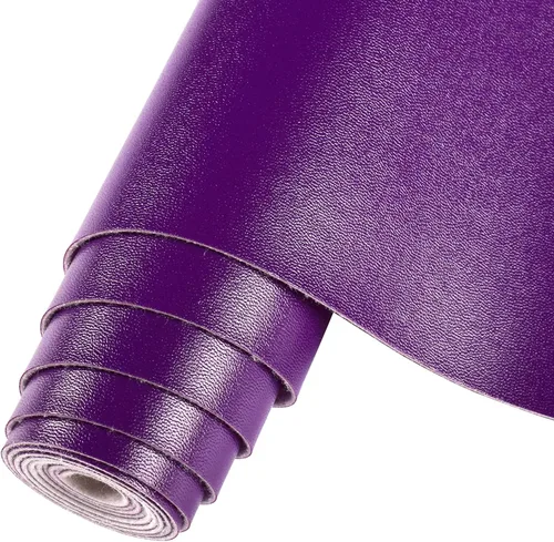 Miniatura 12 de HGUAN Piel Sintética Lisa de Color Sólido Rojo 12"X53" (30cmX135cm), Rollo de Piel Sintética Muy Adecuado para Hacer Manualidades, Aretes de Cuero