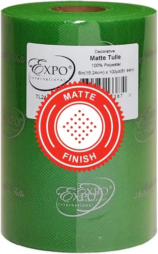 Miniatura 44 de Expo International Tul mate decorativo, rollo/carrete de 6 x 100 yardas, tela de tul de poliéster ligera para tutús, disfraces y decoraciones