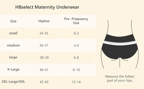 Miniatura 2 de HBselect Ropa interior de maternidad, paquete de 6 unidades para embarazo, posparto, ropa interior de algodón posparto, bragas de maternidad