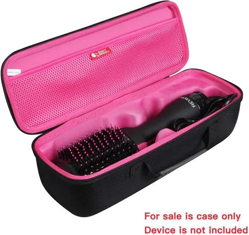 Miniatura 2 de Hermitshell Estuche de viaje para secador de pelo Revlon/Umeely de un solo paso y cepillo de aire caliente voluminizador (negro+rojo ciruela)