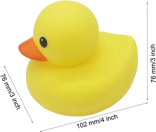 Miniatura 4 de MyLifeUNIT Patos de baño de goma amarillos de 4 pulgadas para niños