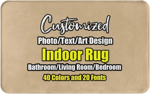 Miniatura 23 de sophiehome Customzied - Alfombras de baño con imagen de texto, alfombra de franela personalizada para interiores para el hogar, dormitorio, baño