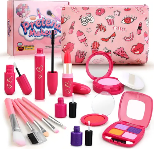 Miniatura 9 de Woumserta - Juguetes para niñas pequeñas, kits de maquillaje de simulación - juego de maquillaje falso para niños de 3, 4, 5, 6 años, kit