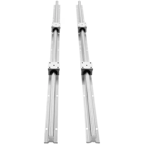 Miniatura 9 de VEVOR Riel lineal deslizante SBR16-800mm 2 piezas y 4 piezas SBR16UU Bloques deslizantes Rieles guía lineales y Kit de rodamientos para máquinas