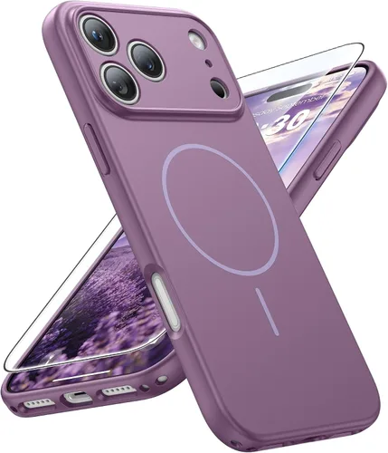 Miniatura 64 de FNTCASE Funda para iPhone 14 Pro Max color azul: [compatible con Magsafe] Funda magnética mate sólida con [protección completa de la cámara]