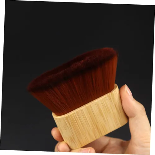 Miniatura 6 de FOMIYES Cepillo de cerdas flexibles, plumero de pelo para peluqueros peluquero, cepillo de depilación, plumero de cuello, mango de bambú