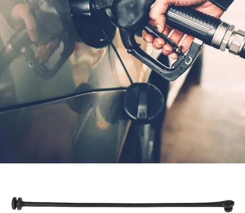 Miniatura 2 de Aramox Cable universal de repuesto para tapa de combustible 16117193372, accesorio de cable de tanque interior, material ABS, negro