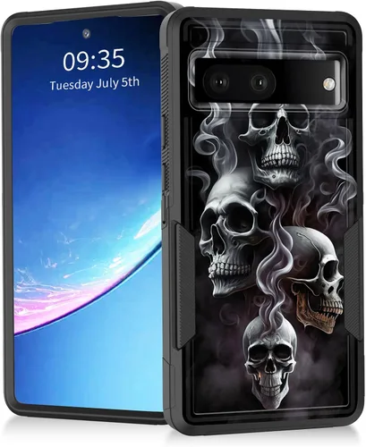 Miniatura 79 de Funda para Pixel 7a, resistente de doble capa híbrida de policarbonato duro de goma suave a prueba de golpes para Google Pixel 7A 6.1 pulgadas
