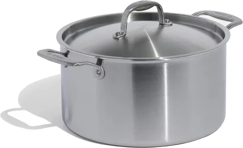 Miniatura 11 de Made In Cookware - 8 Quart Stainless Steel Stock Pot With Lid (Antique Brass Handle) - 5 Ply Stainless Clad - Professional Cookware - Crafted in