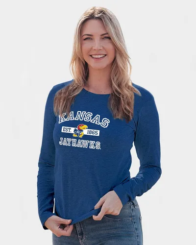 Miniatura 11 de Blue 84 NCAA - Camiseta de manga larga con licencia oficial de la NCAA para mujer, color del equipo atlético