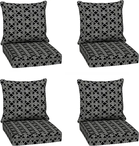 Miniatura 62 de Arden Outdoor Deep Seat Cushion Set, 24 x 24 pulgadas, Cojín para patio resistente al clima, a la lluvia y a la decoloración para silla, sofá y sofá