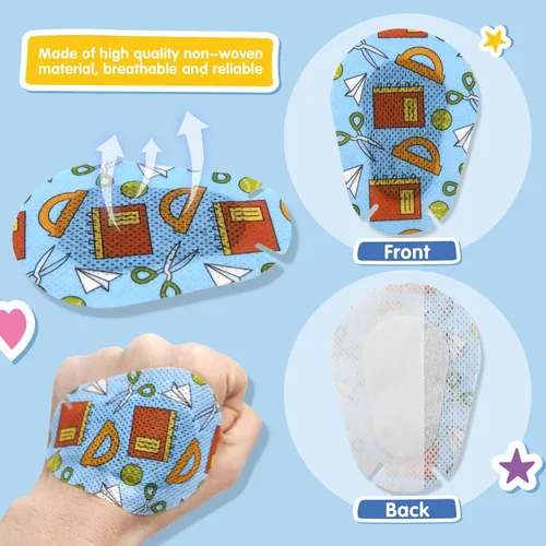 Miniatura 4 de 30 parches adhesivos para niños, diseño bonito, transpirable, bloqueo de luz, vendajes adhesivos para niños pequeños