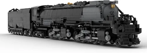 Miniatura 2 de Bloques de construcción de locomotora, 1/40 4014 Big Boy RC Train Juego de bloques de construcción, kit de locomotora de vapor a control remoto