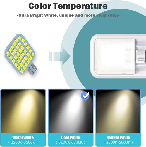 Miniatura 5 de 10 bombillas LED T10 921 922 912 194 para interior de caravana, bombillas LED superbrillantes, iluminación de repuesto 36-SMD 2835 6500K blanco frío