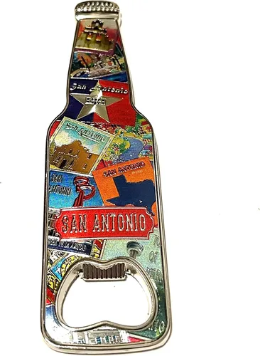 Miniatura 2 de SUREG - Imán de abrebotellas de recuerdo en forma de botella, varios estados y ciudades, coleccionable, diseño de collage retro, recuerdo Chicago